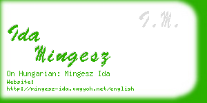 ida mingesz business card